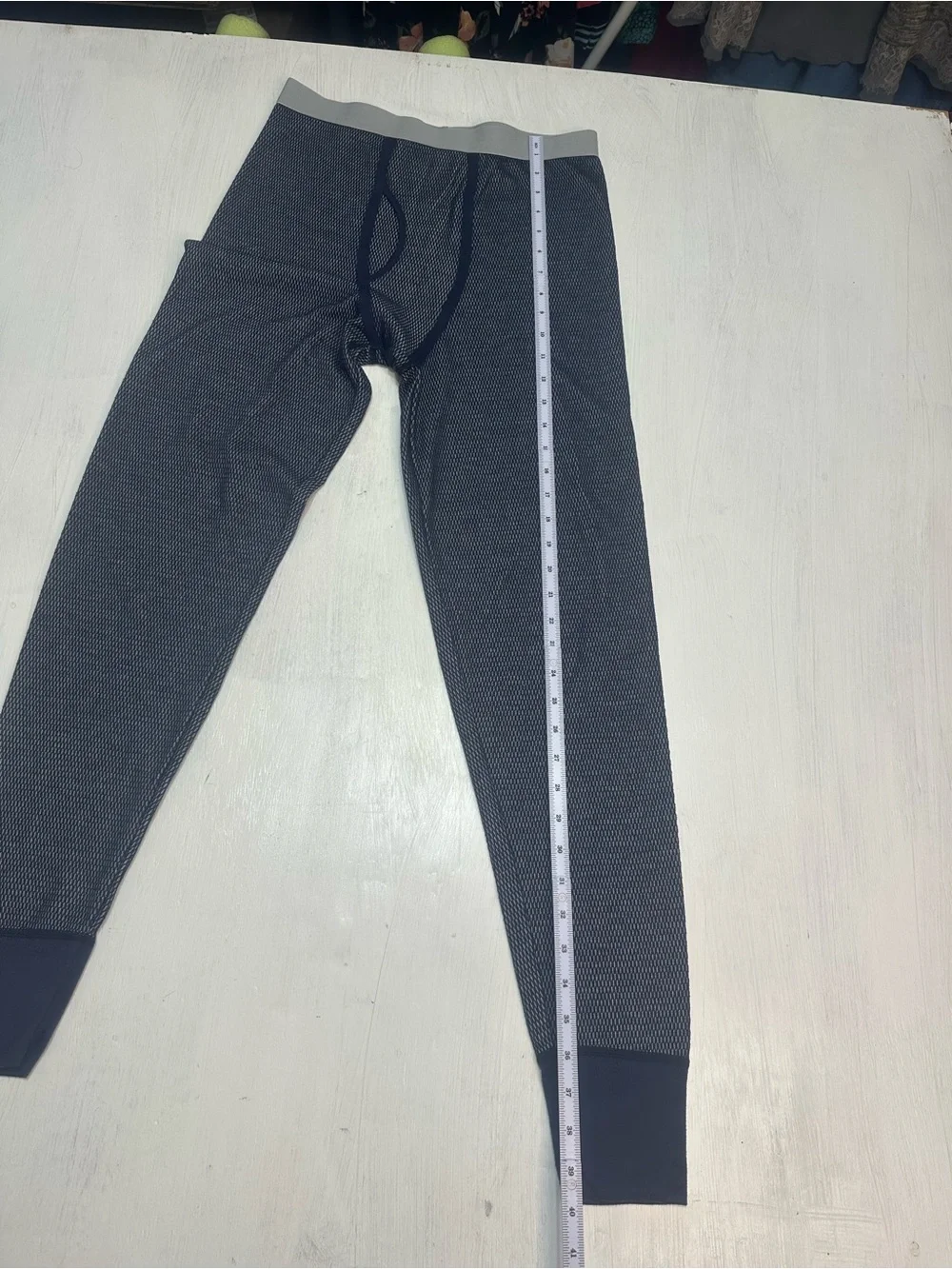 Magellan Outdoors Thermal Base Layer Set Mens M Blue Gray Waffle Knit Pants